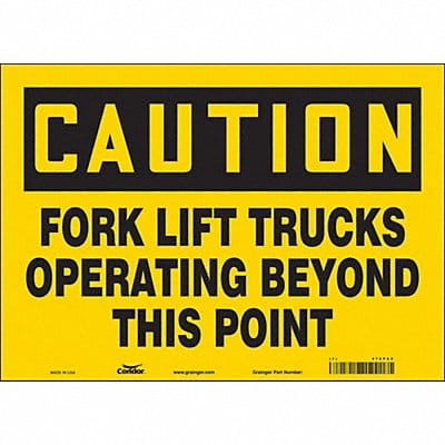 Safety Sign 10 inx14 in Vinyl