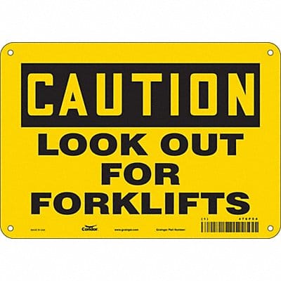 Safety Sign 7 in x 10 in Aluminum