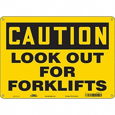 Safety Sign 10 inx14 in Polyethylene