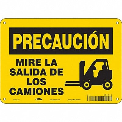 Safety Sign 7 in x 10 in Polyethylene