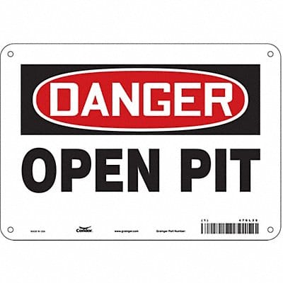 Safety Sign 7 inx10 in Polyethylene