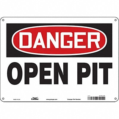 Safety Sign 10 inx14 in Polyethylene