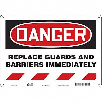 Safety Sign 10 in x 14 in Polyethylene