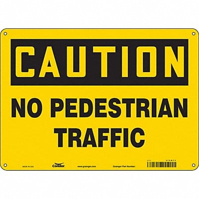 Safety Sign 10 inx14 in Polyethylene