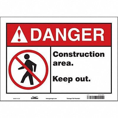 Safety Sign 10 inx14 in Vinyl