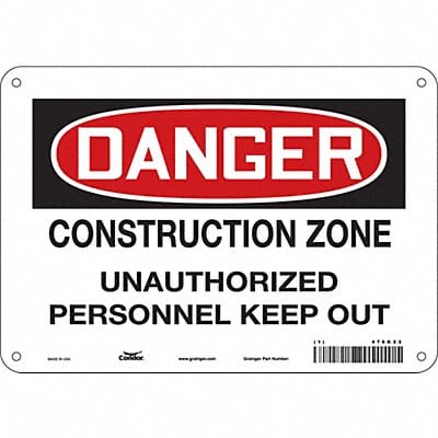 Safety Sign 7 in x 10 in Aluminum