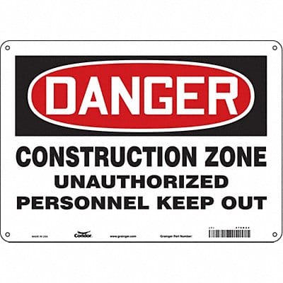 Safety Sign 10 inx14 in Aluminum