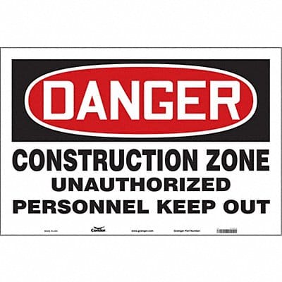 Safety Sign 24 in x 36 in Vinyl