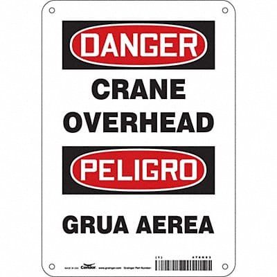 Safety Sign 10 in x 7 in Polyethylene