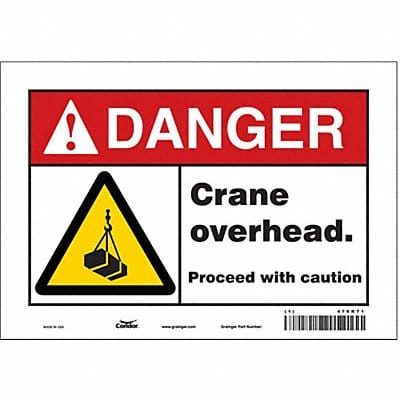 Safety Sign 7 in x 10 in Vinyl