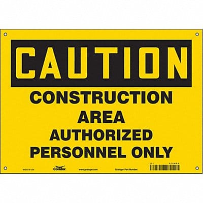 Safety Sign 10 in x 14 in Aluminum