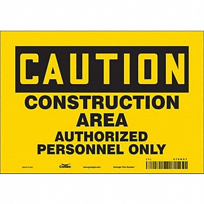 Safety Sign 7 in x 10 in Vinyl