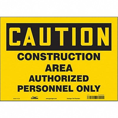 Safety Sign 10 inx14 in Vinyl