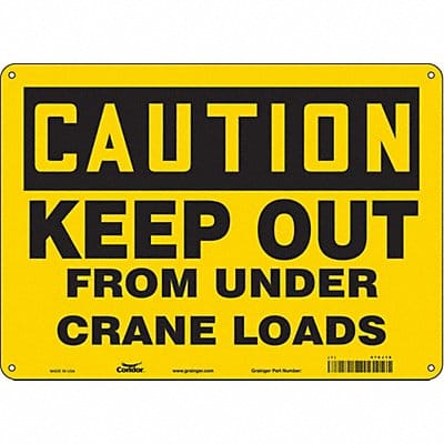 Safety Sign 10 in x 14 in Polyethylene