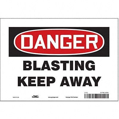 J8660 Safety Sign 7 in x 10 in Vinyl