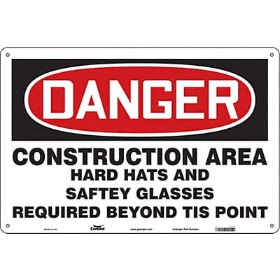 Safety Sign 24 in x 36 in Aluminum