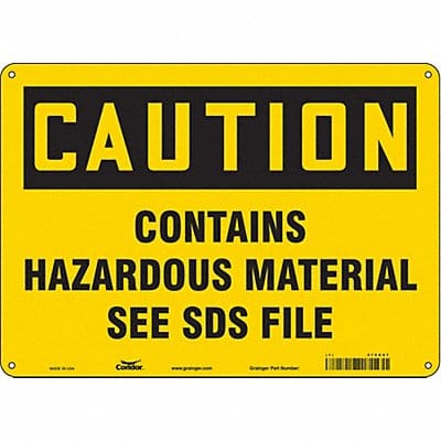 Safety Sign 10 inx14 in Aluminum