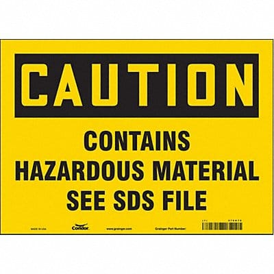 Safety Sign 10 in x 14 in Vinyl