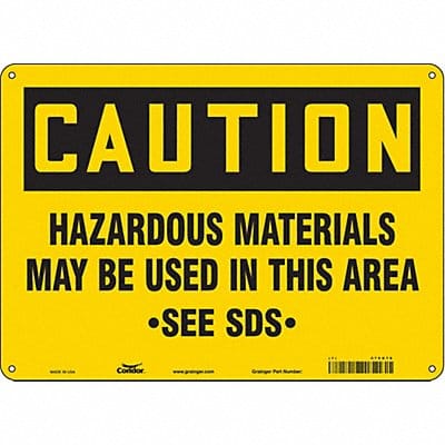 Safety Sign 10 in x 14 in Polyethylene