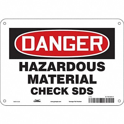 Safety Sign 7 in x 10 in Polyethylene