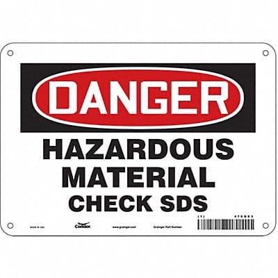 Safety Sign 7 in x 10 in Vinyl