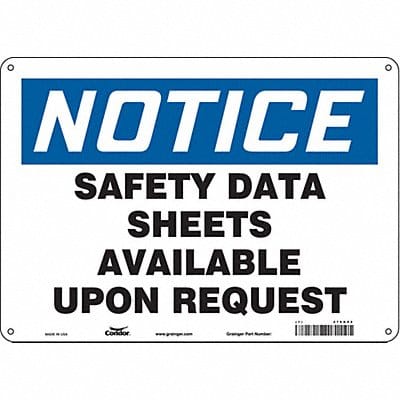 Safety Sign 10 in x 14 in Aluminum