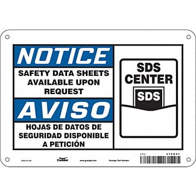 Safety Sign 7 in x 10 in Aluminum