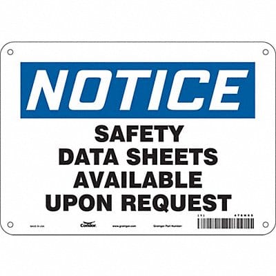 Safety Sign 7 in x 10 in Aluminum