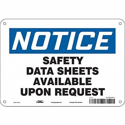 Safety Sign 7 inx10 in Polyethylene