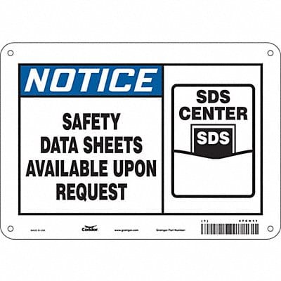 Safety Sign 7 in x 10 in Aluminum