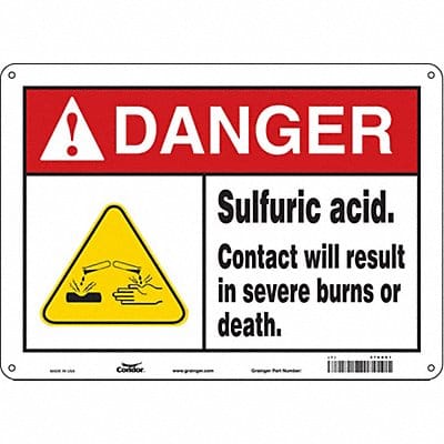 Safety Sign 10 inx14 in Polyethylene