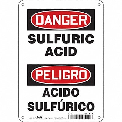 Safety Sign 10 in x 7 in Polyethylene