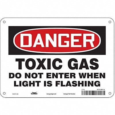 Safety Sign 7 in x 10 in Polyethylene