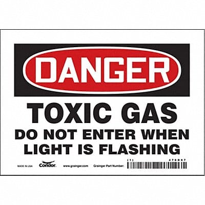 Safety Sign 5 in x 7 in Vinyl