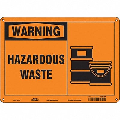 Safety Sign 10 in x 14 in Polyethylene