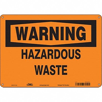 Safety Sign 10 in x 14 in Polyethylene