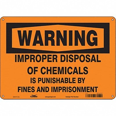 Safety Sign 10 in x 14 in Polyethylene