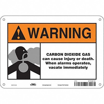 Chemical Sign 7 in x 10 in Aluminum