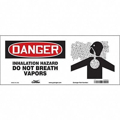 Safety Sign 7 in x 17 in Vinyl