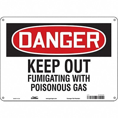 Safety Sign 10 in x 14 in Aluminum