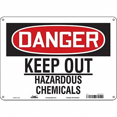 Safety Sign 10 in x 14 in Aluminum