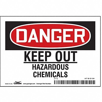 Safety Sign 3.5in x 5in Vinyl