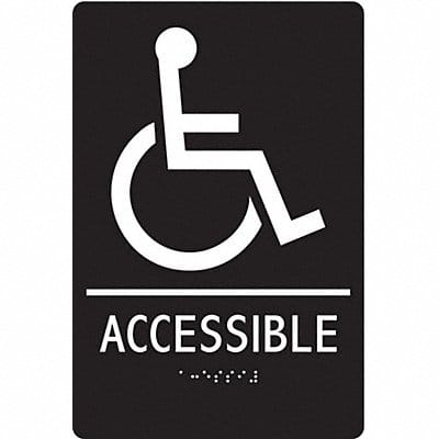 ADA Braille Facility Sign 9x6in Plastic