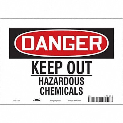 Safety Sign 7 in x 10 in Vinyl