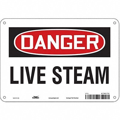 Safety Sign 7 inx10 in Polyethylene