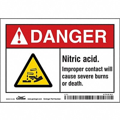 Safety Sign 3.5in x 5in Vinyl