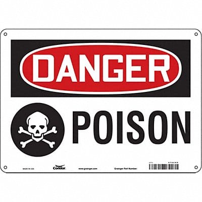 Safety Sign 10 inx14 in Polyethylene