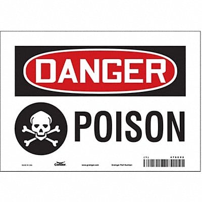 Safety Sign 7 in x 10 in Vinyl