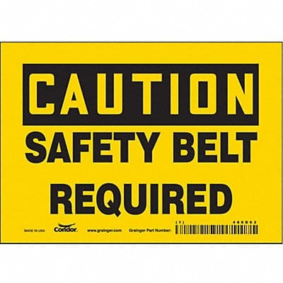 Safety Sign 5 inx7 in Vinyl