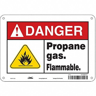 J8353 Chemical Sign 7 in x 10 in Aluminum